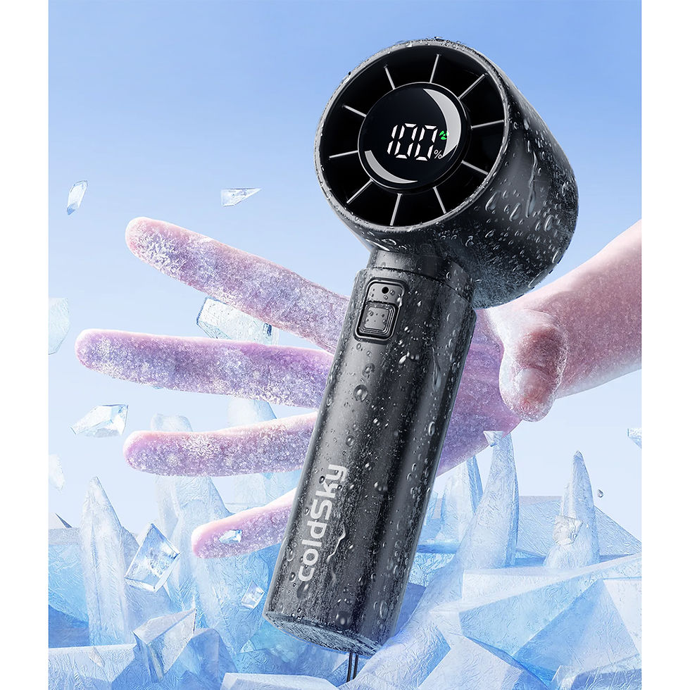 Thumbnail: ColdSky Handheld Mini Fan 4000mAh Battery Portable Rechargeable Fan with LED Dis