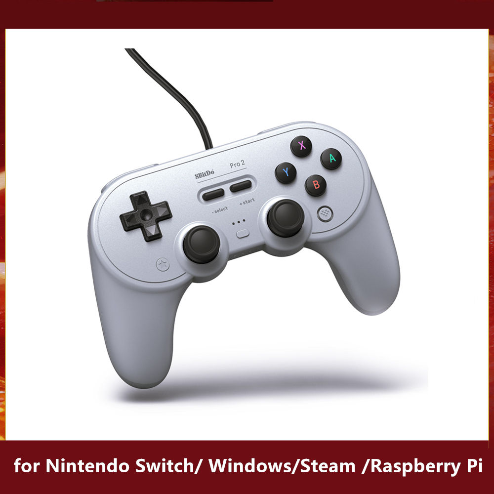 8BitDo Pro 2 Wired Gamepad USB Controller for Nintendo Switch Windows Steam Rasp