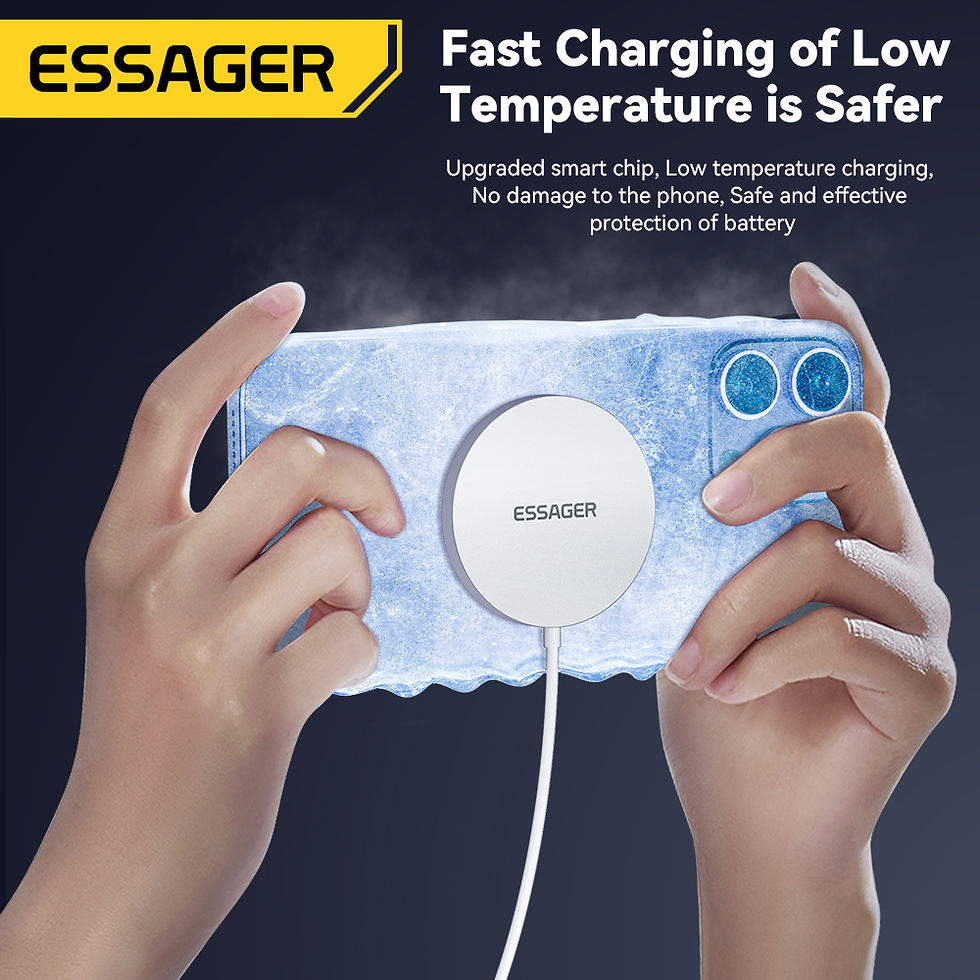 Thumbnail: Essager 15W Magnetic Qi Wireless Chargers Fast Charging  for iPhone 14 13 12 Pro