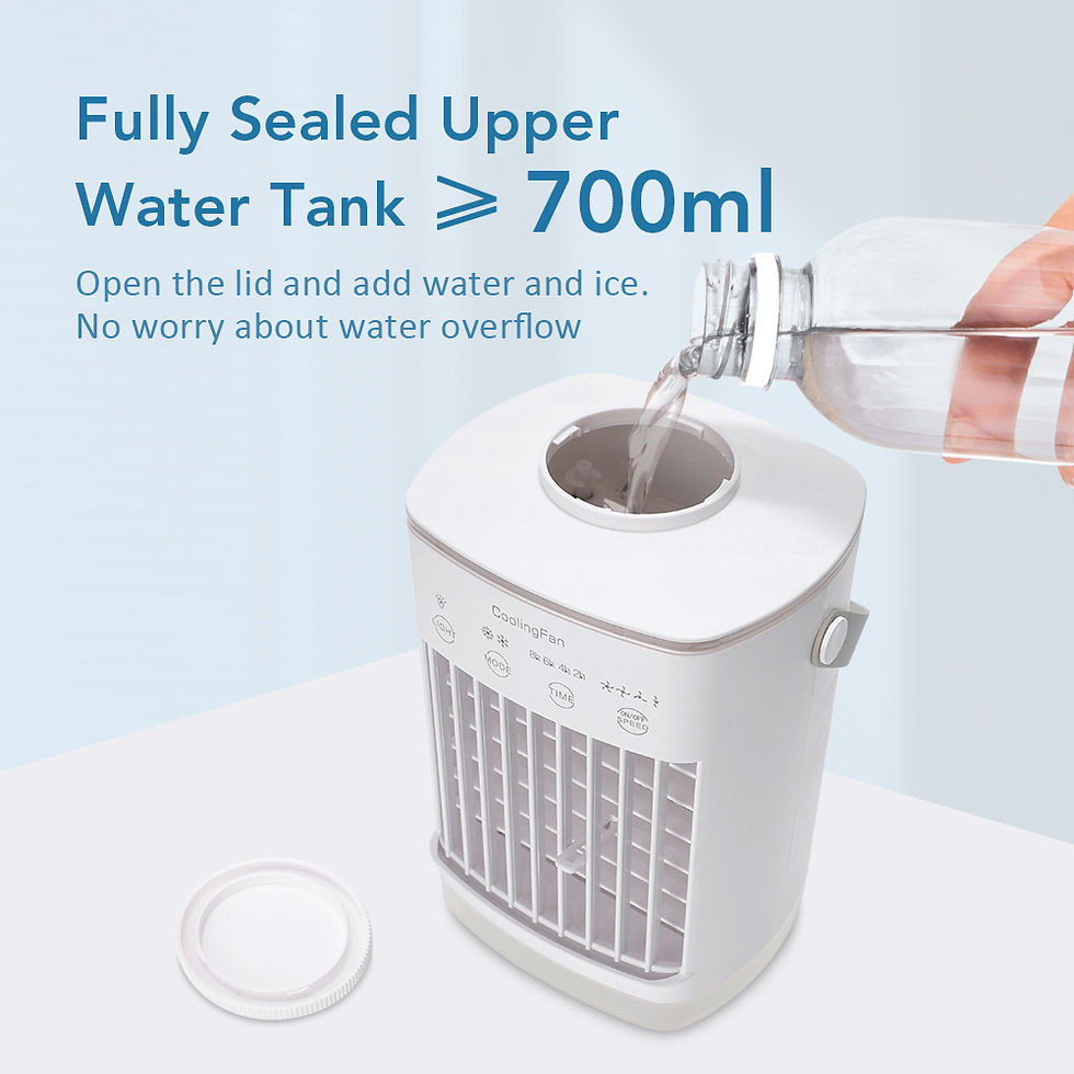 Thumbnail: 3 In 1 Fan AIr Conditioner Household Small Air Cooler LED Night Light Portable H