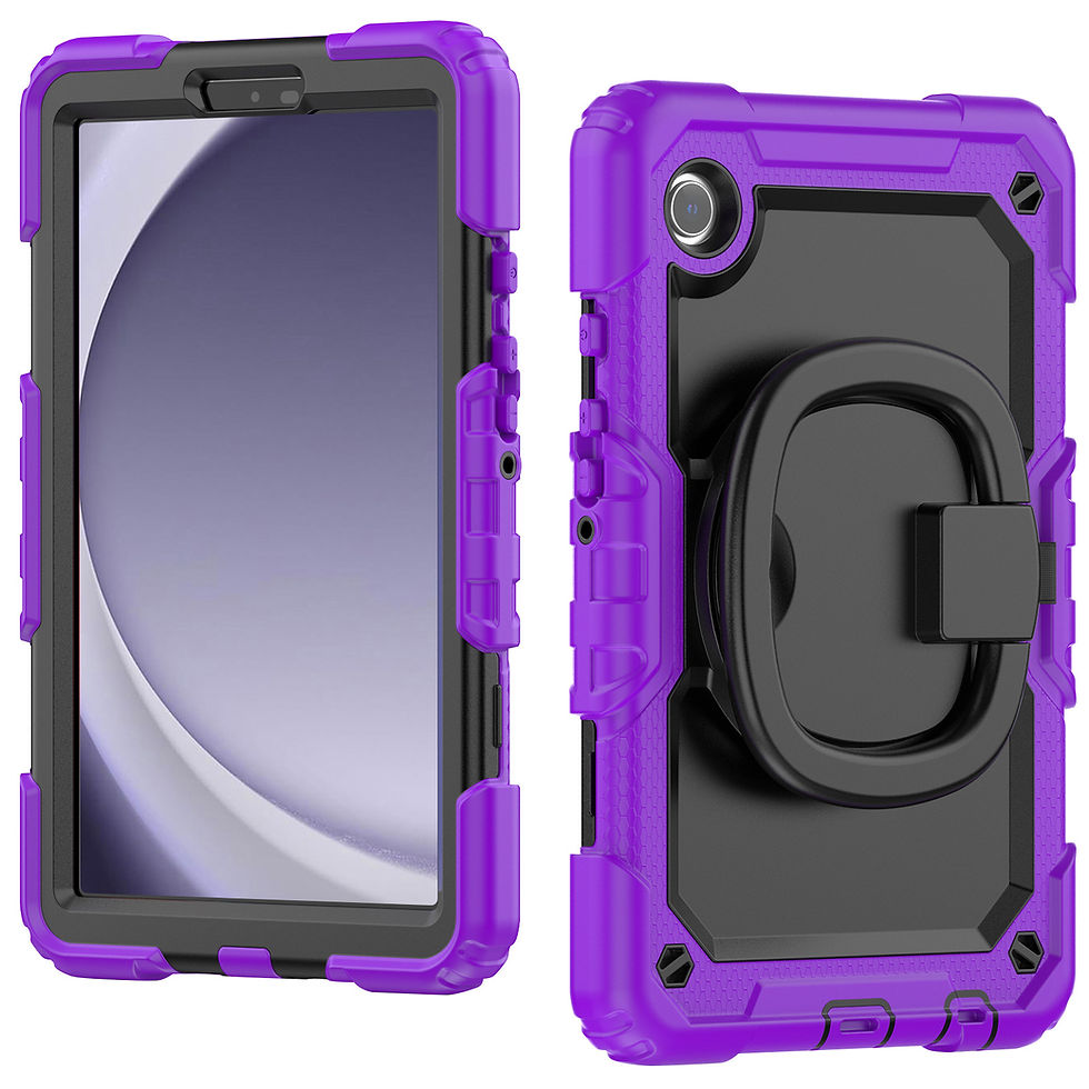 Thumbnail: Applicable to Samsung Tab A9 silicone + PC protective case 8.7-inch rotating bra
