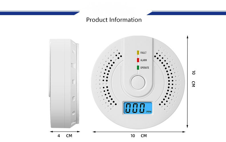 Thumbnail: Independent CO Alarm Sensor Carbon Monoxide Alarm Detector High Sensitive Warnin