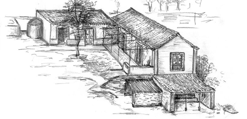 Disposición de módulos en L, de aspecto más avanzado.