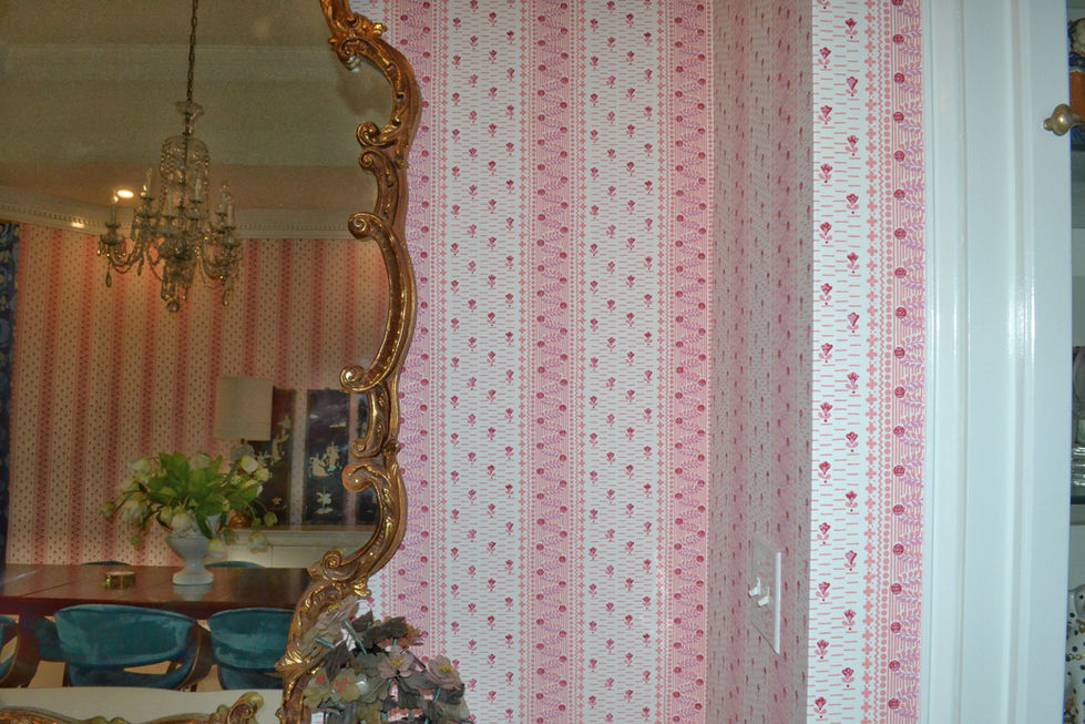 Quadrille Fabrics: Links II in Multi Pinks