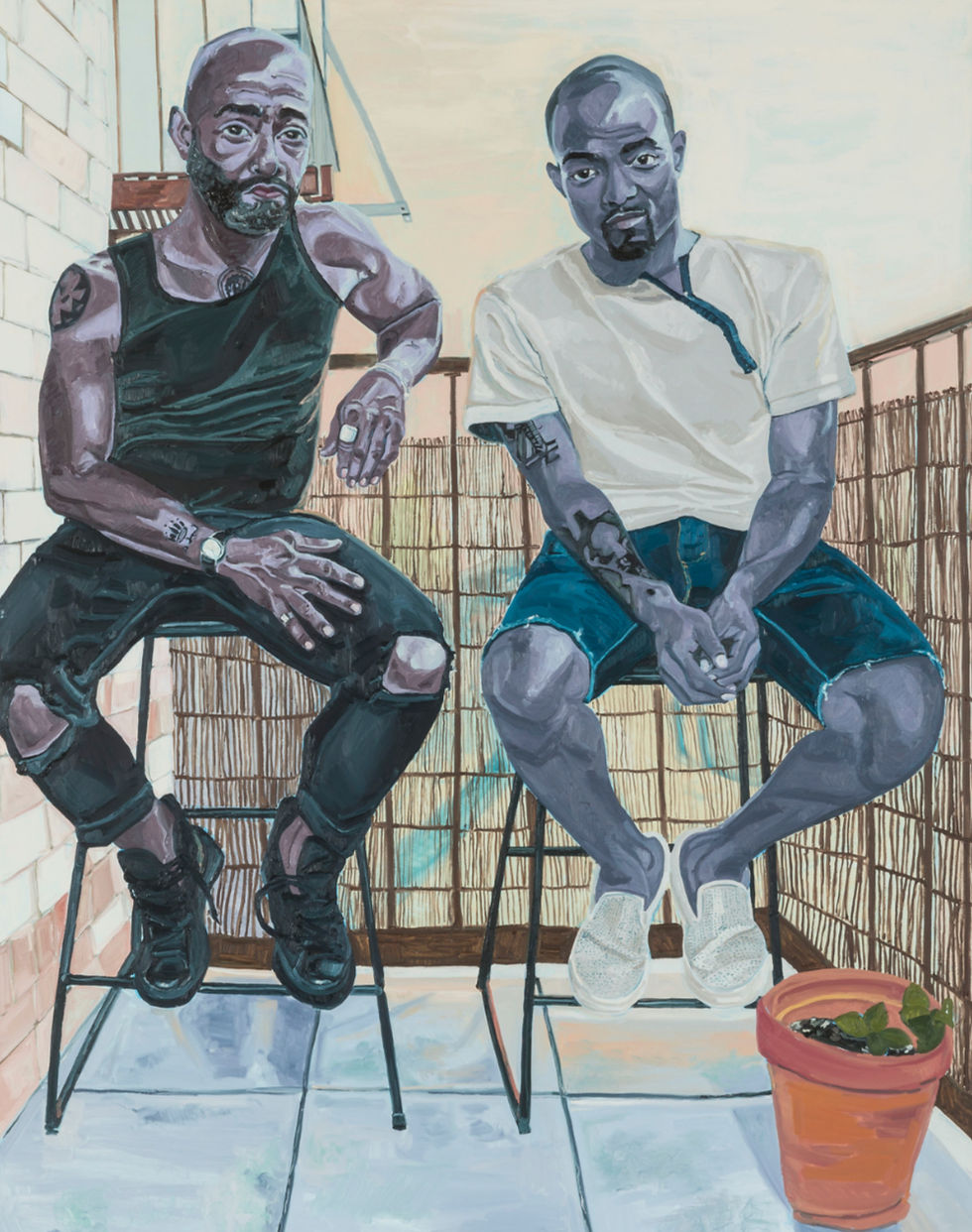 Jordan Casteel, "Patrick & Omari", 2015.
