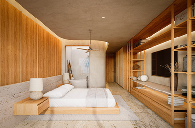 Primitivo es un proyecto hotelero de 22 habitaciones que integra club de playa y SPA, concebido como un santuario de contemplación y descanso. Ubicado en una playa excepcional, donde se aprecia el paso de ballenas y el anidamiento de tortugas marinas, el proyecto se inserta en un entorno natural de alto valor ecológico y paisajístico.
La propuesta arquitectónica busca generar un diálogo respetuoso entre el desierto y el mar, utilizando materiales en su estado más puro —madera, piedra, tierra y concreto aparente— para expresar autenticidad y permanencia. Cada espacio se diseña con la intención de provocar una experiencia sensorial, donde la luz natural, la ventilación cruzada y las texturas orgánicas se convierten en elementos protagónicos.
El conjunto se organiza de manera que la arquitectura no compita, sino que acompañe al paisaje. Los recorridos, las vistas y la integración de patios y terrazas permiten que el huésped viva una conexión directa con la naturaleza, en un ambiente de armonía y equilibrio.
Primitivo no solo es un hotel, sino una invitación a experimentar la pureza del lugar, donde el bienestar surge del encuentro entre arquitectura, territorio y vida marina.