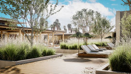 Primitivo es un proyecto hotelero de 22 habitaciones que integra club de playa y SPA, concebido como un santuario de contemplación y descanso. Ubicado en una playa excepcional, donde se aprecia el paso de ballenas y el anidamiento de tortugas marinas, el proyecto se inserta en un entorno natural de alto valor ecológico y paisajístico.
La propuesta arquitectónica busca generar un diálogo respetuoso entre el desierto y el mar, utilizando materiales en su estado más puro —madera, piedra, tierra y concreto aparente— para expresar autenticidad y permanencia. Cada espacio se diseña con la intención de provocar una experiencia sensorial, donde la luz natural, la ventilación cruzada y las texturas orgánicas se convierten en elementos protagónicos.
El conjunto se organiza de manera que la arquitectura no compita, sino que acompañe al paisaje. Los recorridos, las vistas y la integración de patios y terrazas permiten que el huésped viva una conexión directa con la naturaleza, en un ambiente de armonía y equilibrio.
Primitivo no solo es un hotel, sino una invitación a experimentar la pureza del lugar, donde el bienestar surge del encuentro entre arquitectura, territorio y vida marina.