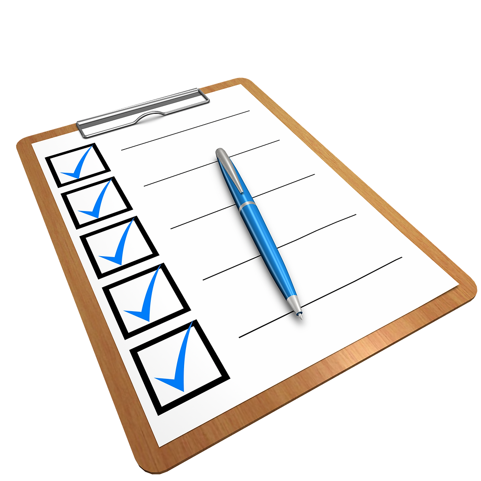 A checklist to capture a list of health issues
