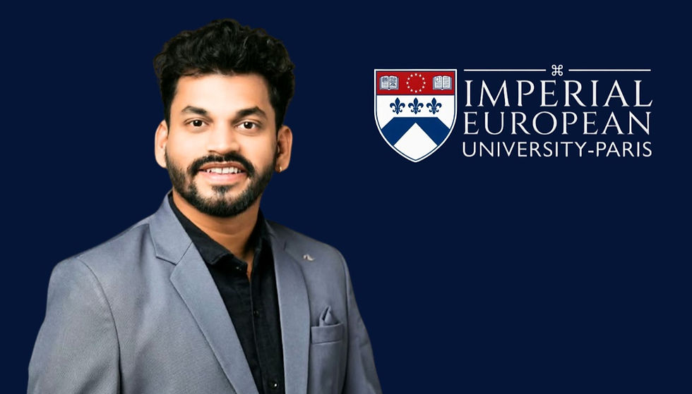 Dr. Pratik Mungekar Appointed Pro Vice-Chancellor of Imperial European University–Paris, France