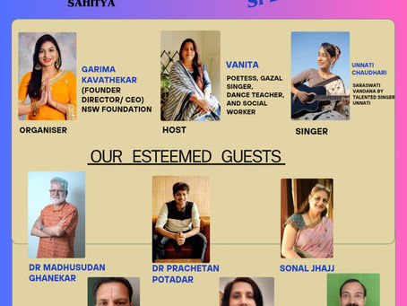 Celebrating the Vibrancy of Indian Literature and Culture: A Glorious Evening at the Online 'Kavi Manch' Program