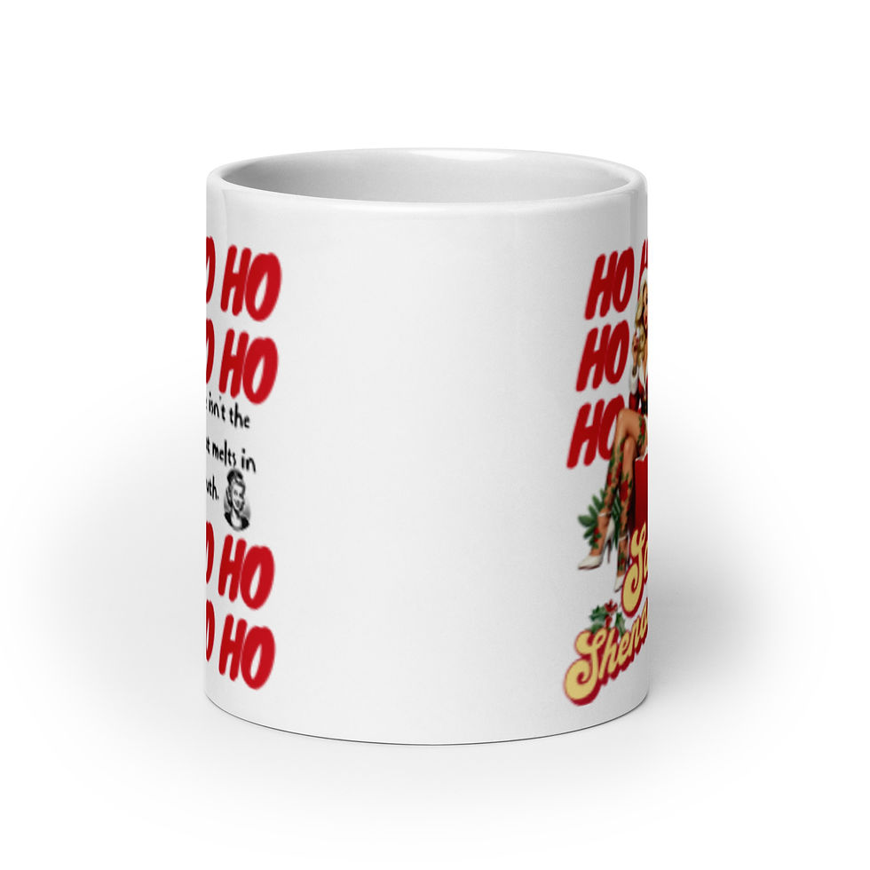 Thumbnail: Santa Shenanigans White glossy mug