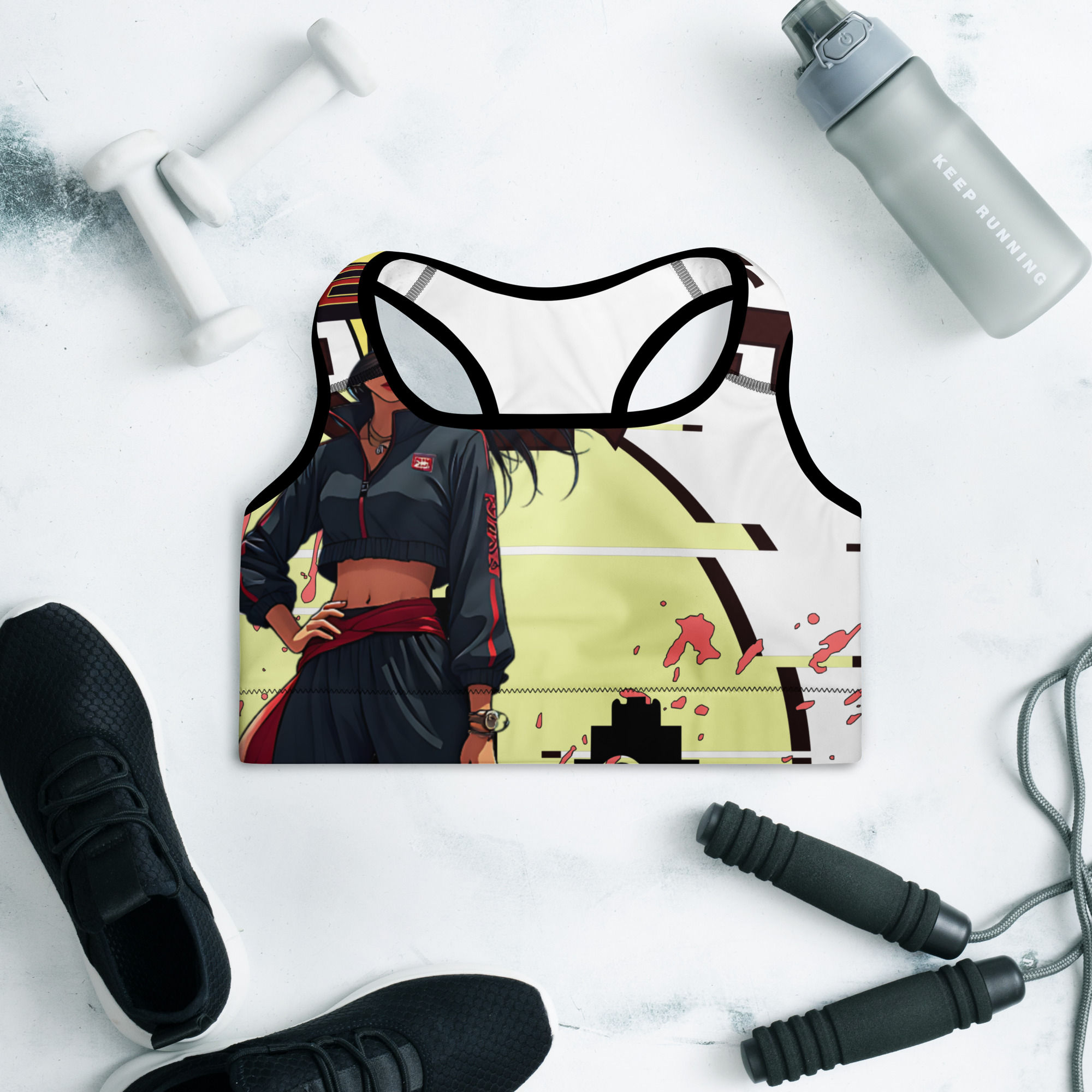 Keep Calm Padded Sports Bra