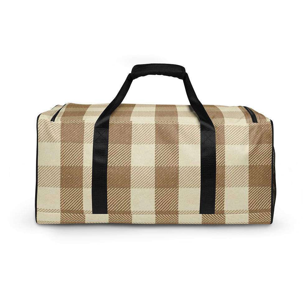 Thumbnail: Tan Plaid Large Gear Bag