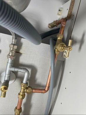Pipes for outside tap