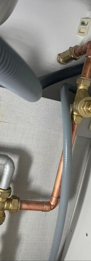 Pipes for outside tap