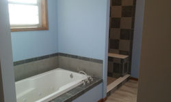 Jaccuzzi tub|custom built shower