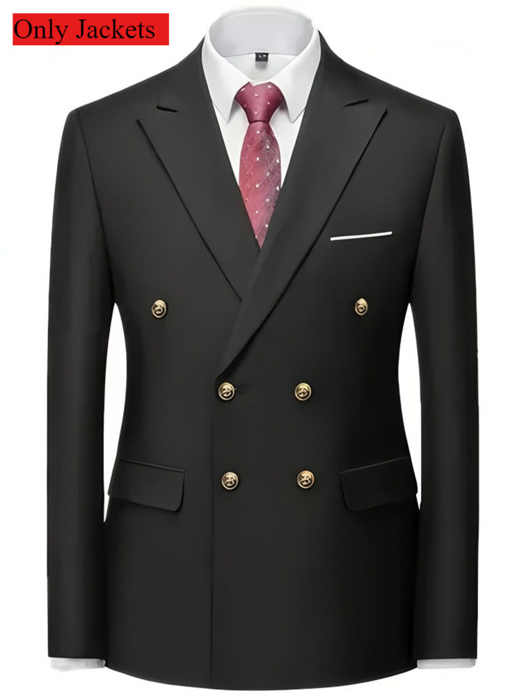 Miniatura: Fashion New Men's Leisure Boutique Business Banquet Solid Color Wedding Double B