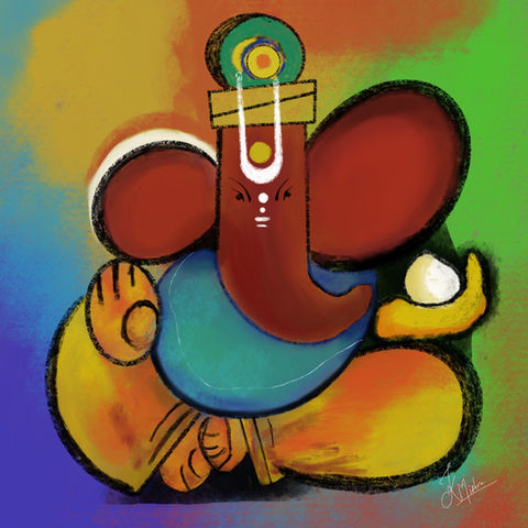 sketch ganesha