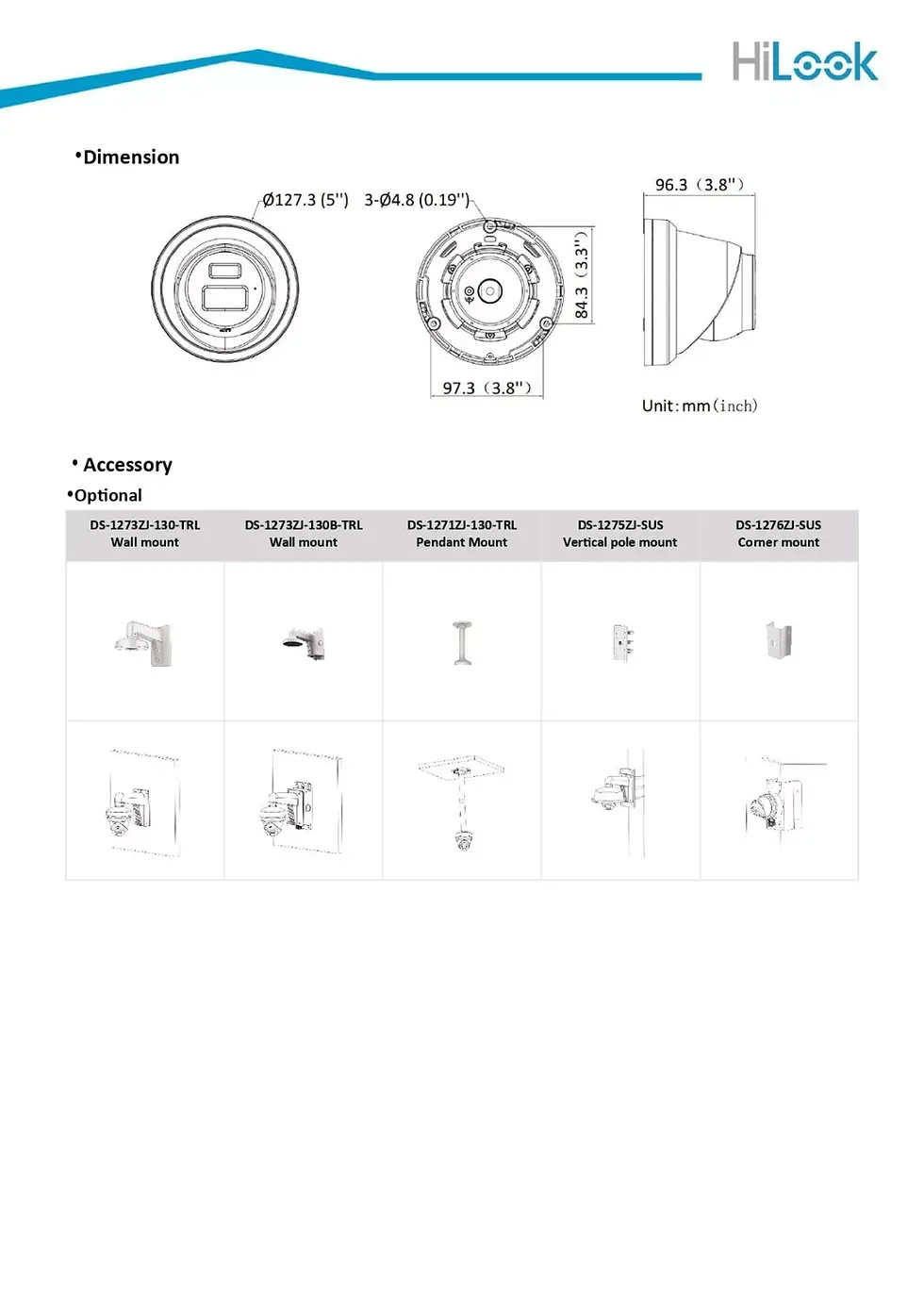 Thumbnail: HiLook 6MP IPC-T361H-MU Acusense Turret IP Camera With Built-in Mic IR 30M 2.8MM