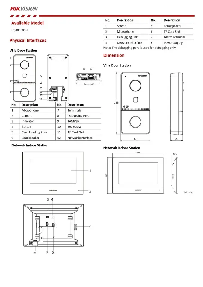 Thumbnail: Hikvision Video Intercom Kit DS-KIS603-P Doorbell Camera WiFi IP Wireless App