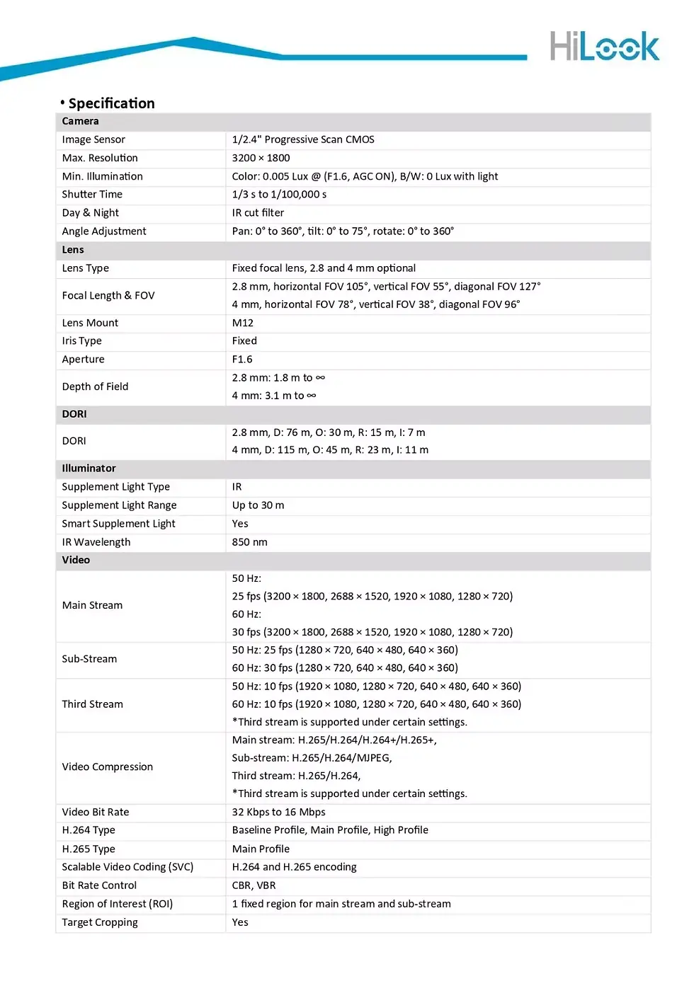 Thumbnail: HiLook 6MP IPC-T361H-MU Acusense Turret IP Camera With Built-in Mic IR 30M 2.8MM