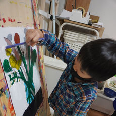 絵画　花