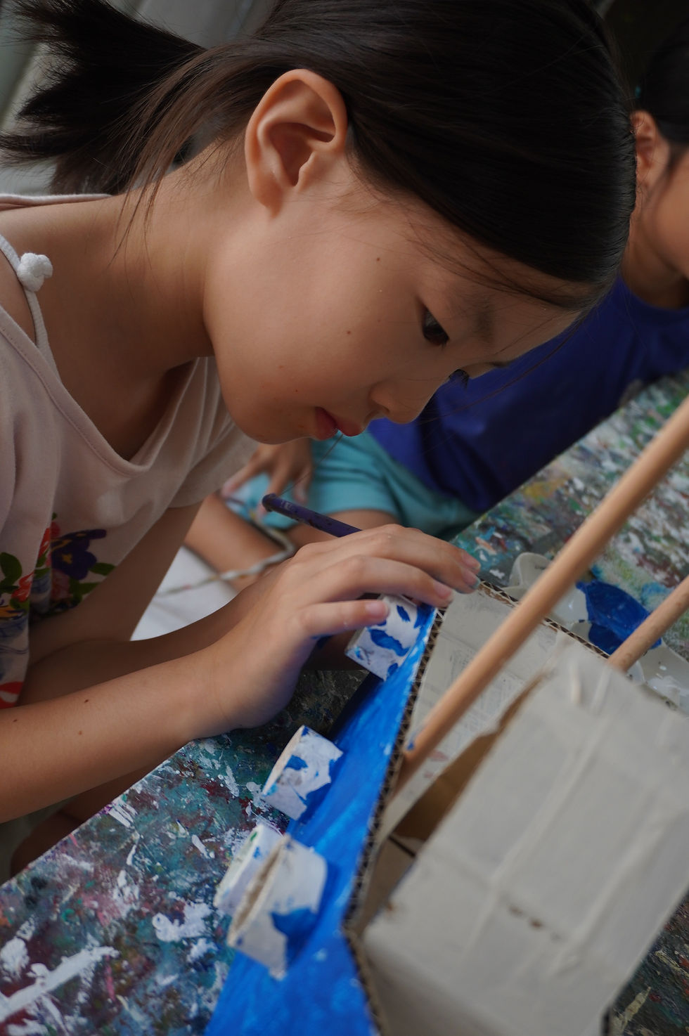 造形教室　夏休みイベント　船づくり　小学生