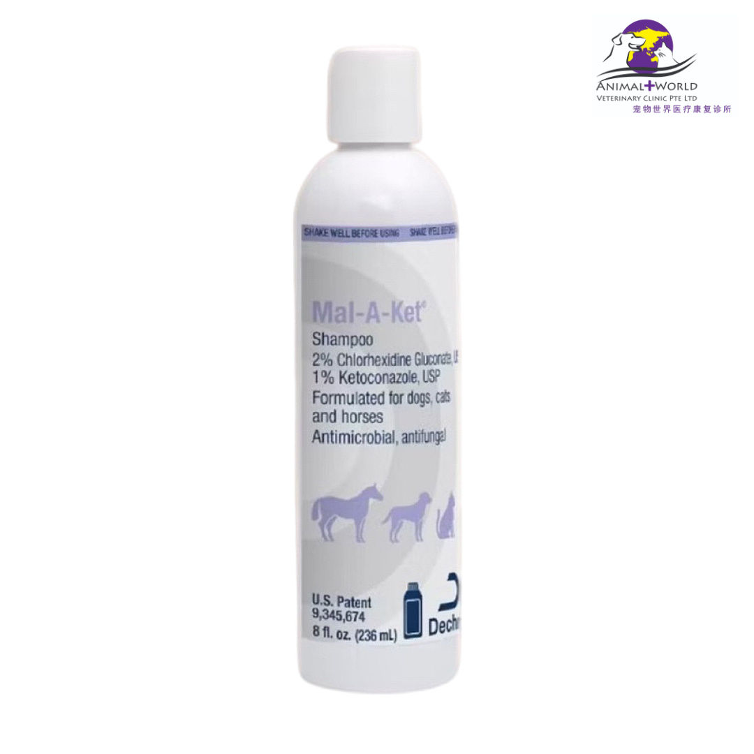 Dechra Mal-A-Ket Antifungal Antibacterial Shampoo for Dogs Cats Horses 236ml