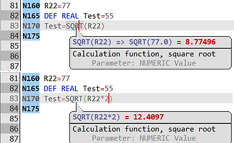 Edit you CNC programs and watch your functions and variables live