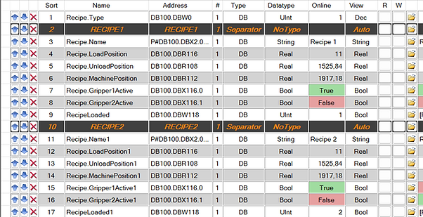 Write recipes triggered by control, file, or database values with the NCK-DataAnalyzer.