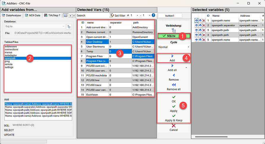 Add database signals
