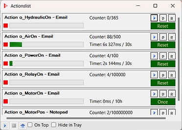 Actionlist - See the progress of timer and counter actions