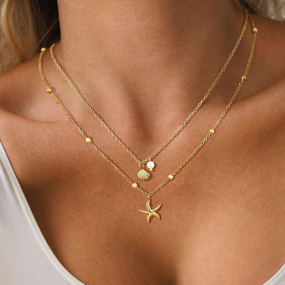 Thumbnail: Gold Layered Starfish Necklace