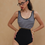 Hình thu nhỏ: Striped Zip One-Piece