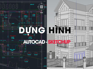 DỰNG HÌNH TỪ CAD sang SKETCHUP