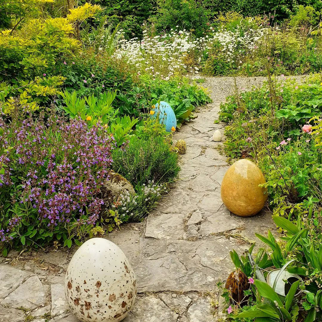 Large ceramic egg, £300 each, earthenware