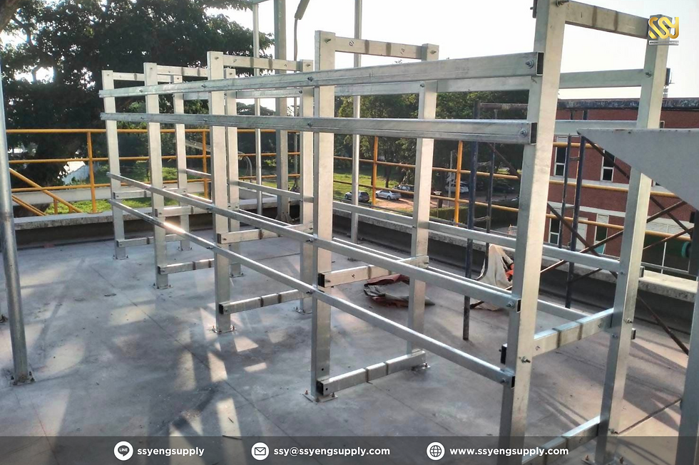 งานโครงสร้างรับแผ่น Solar Cell