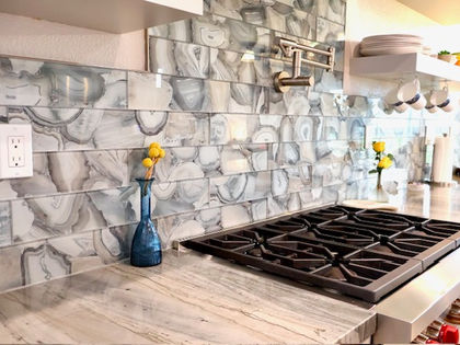 Complete kitchen and dining room remodel, using distinctive design building and architecture to highlight creative appeal. Petaluma, CA