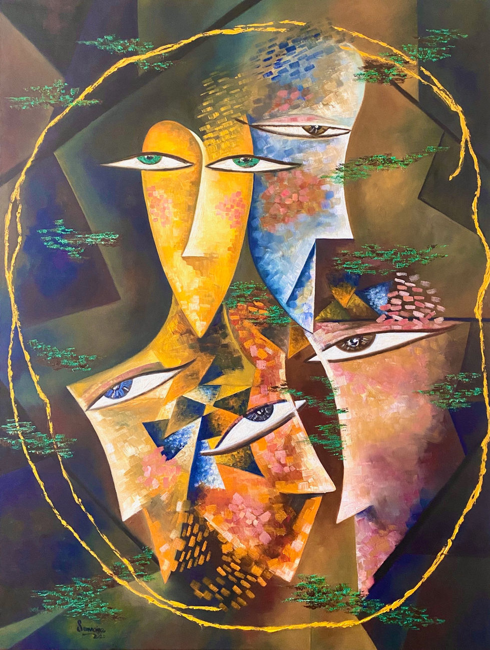 Barriers On Defining Herself, 2020 - oil on canvas 40x30 inches