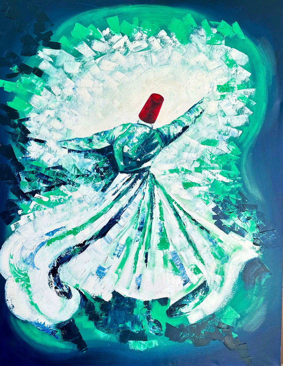 Whirling Dervish- oil on canvas 40x30 inches