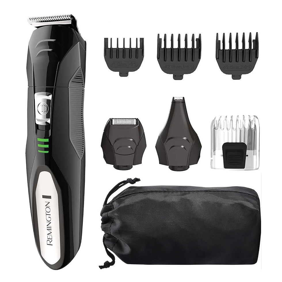 Remington All-in-One Grooming Kit, Lithium Powered, 8 Piece Set with Trimmer, Men's Shaver, Clippers, Beard and Stubble Combs, Black