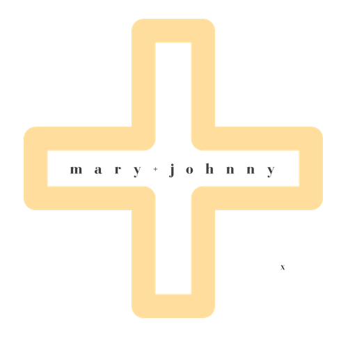 yellow cross with ext Mary + Johnnylogo