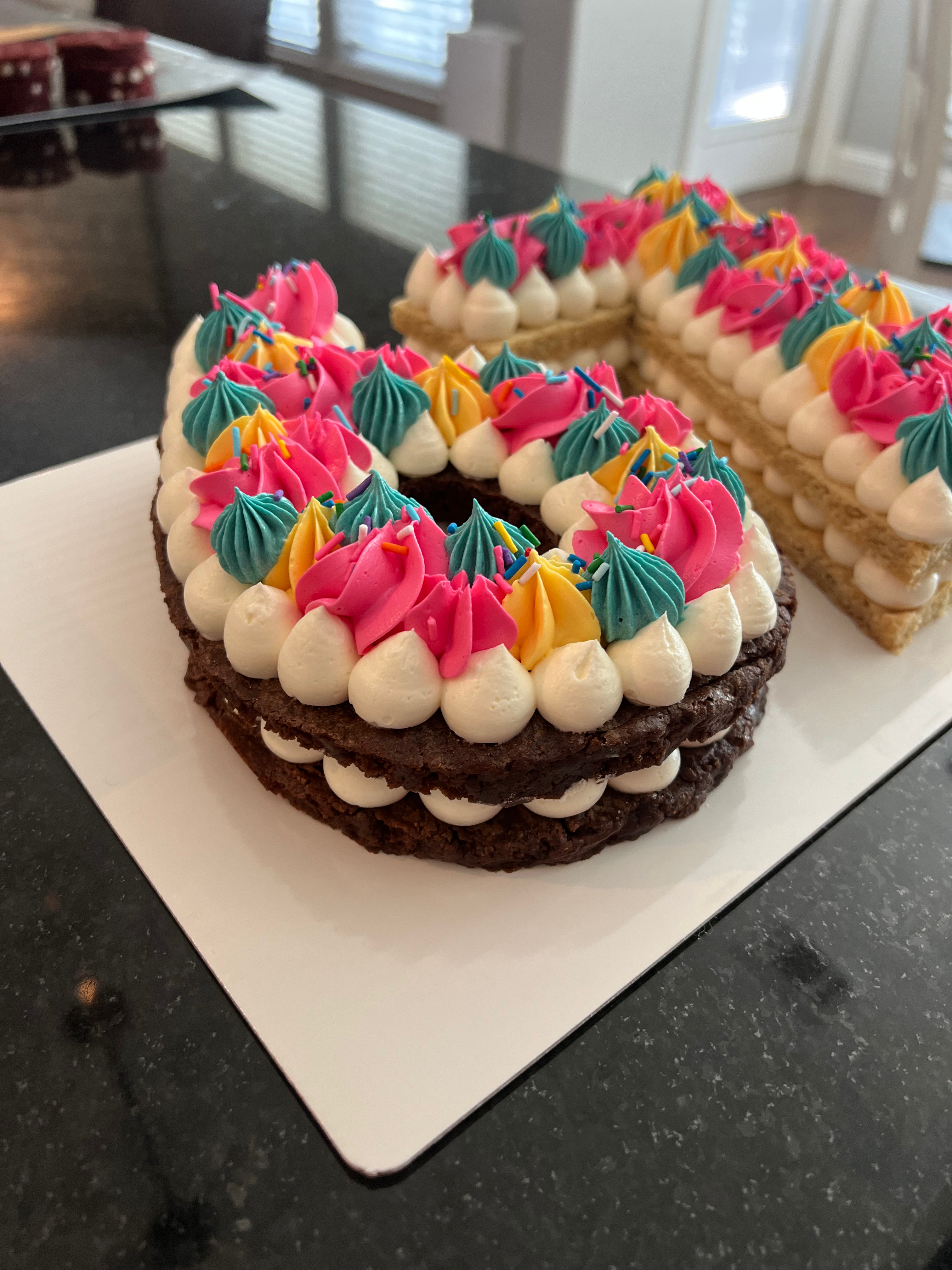 Number Brownie Cakes