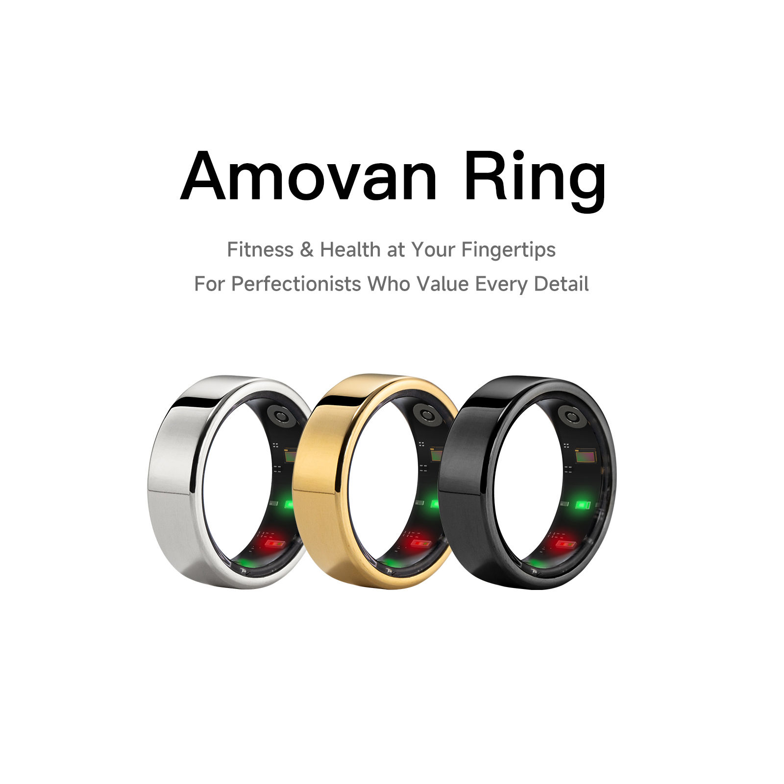 Anel Inteligente Amovan Nova de Qualidade Premium com GPS, Monitoramento Cardíac