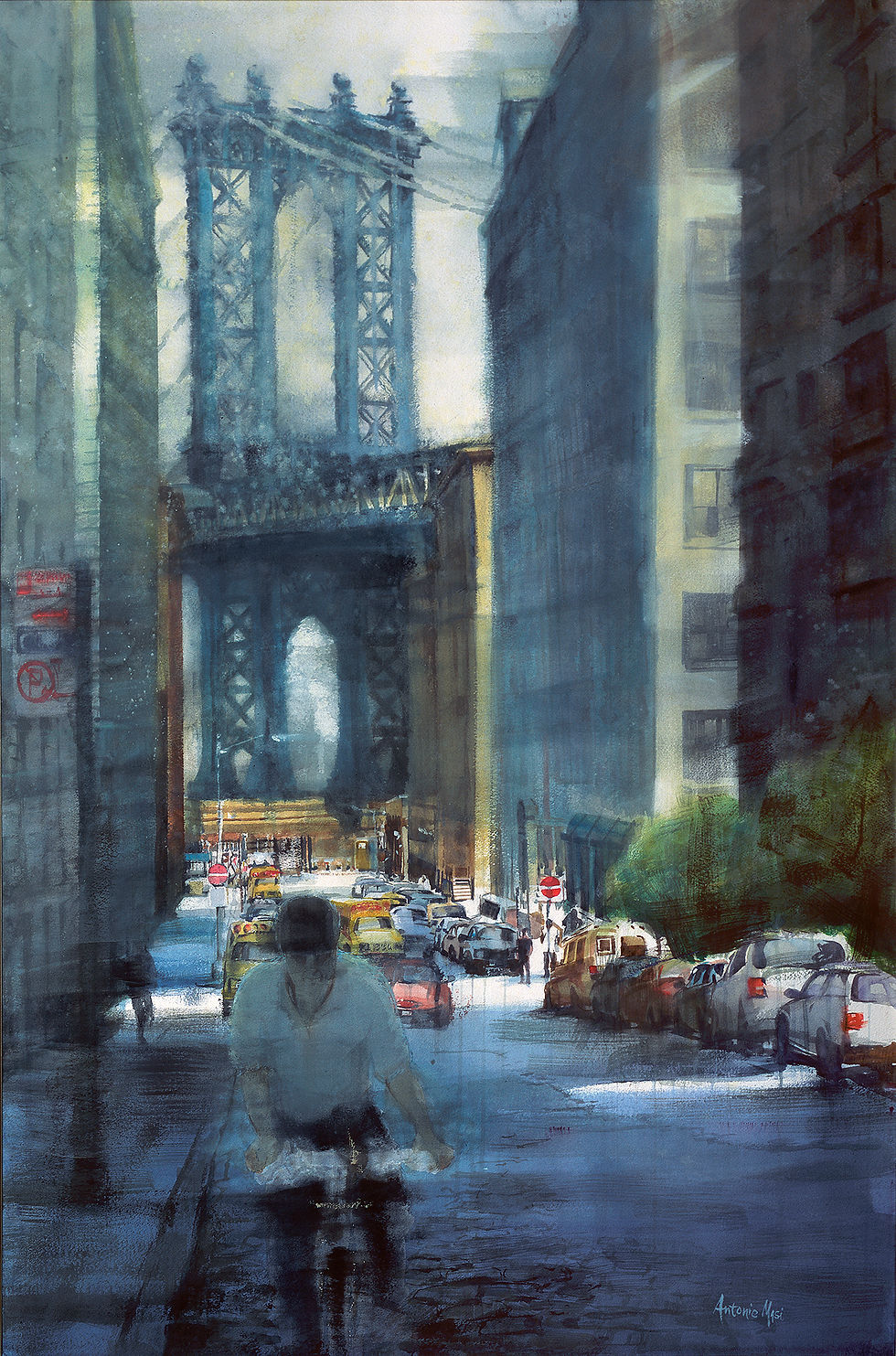 Biker-Manhattan Bridge