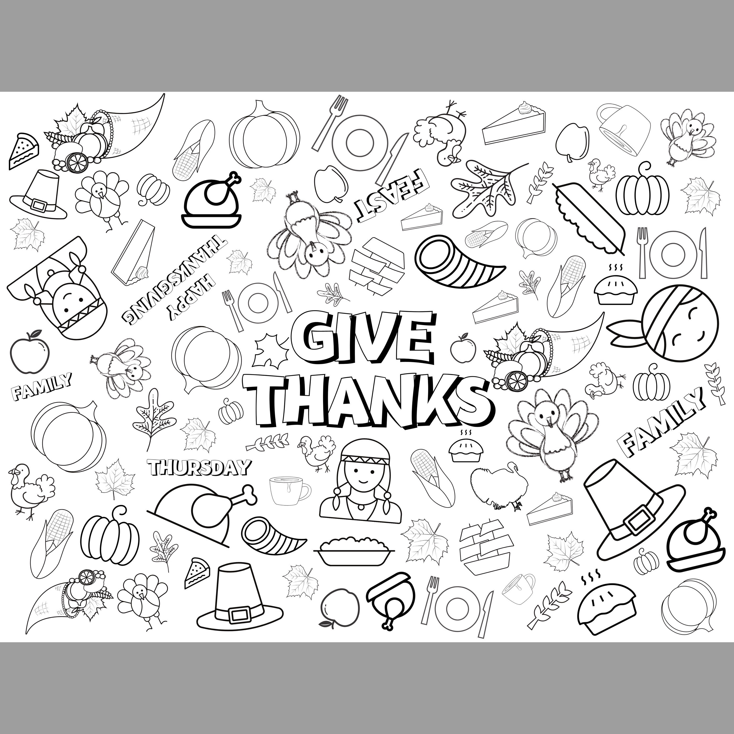 Thanksgiving Coloring Page