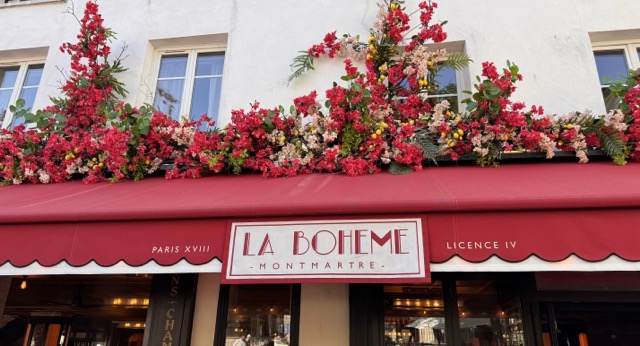 Cafe La Boheme  in Montmatre in Paris