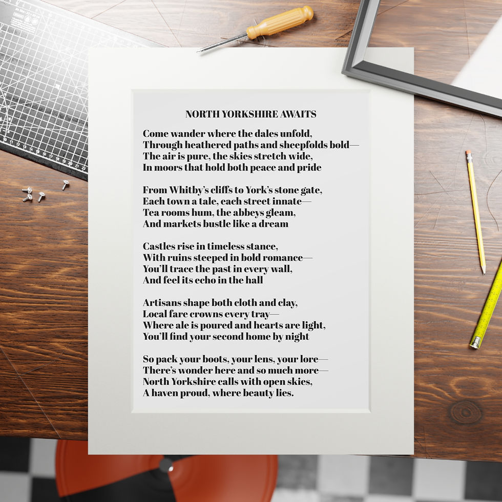 Thumbnail: north yorkshire awaits giclee poetry print