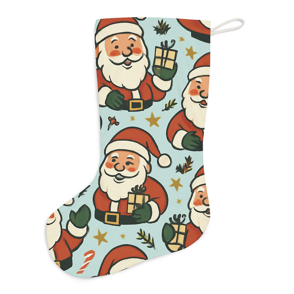 Thumbnail: Christmas Stockings - Father Christmas Pattern Holiday Gift