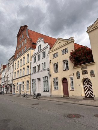 Traditionelle Giebelhäuser in Lübeck